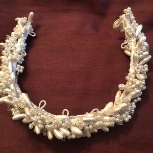 BRIDAL Beaded Wedding Hair Head Band for Veil